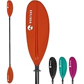 LINGVUM Kayak Paddle, Adjustable Kayaking Oar, Lightweight and Durable | Carbon Shaft and Enhanced PP Blade, 3-Piece, 86-94" (220-240 cm), 94-102" (240-260 cm)