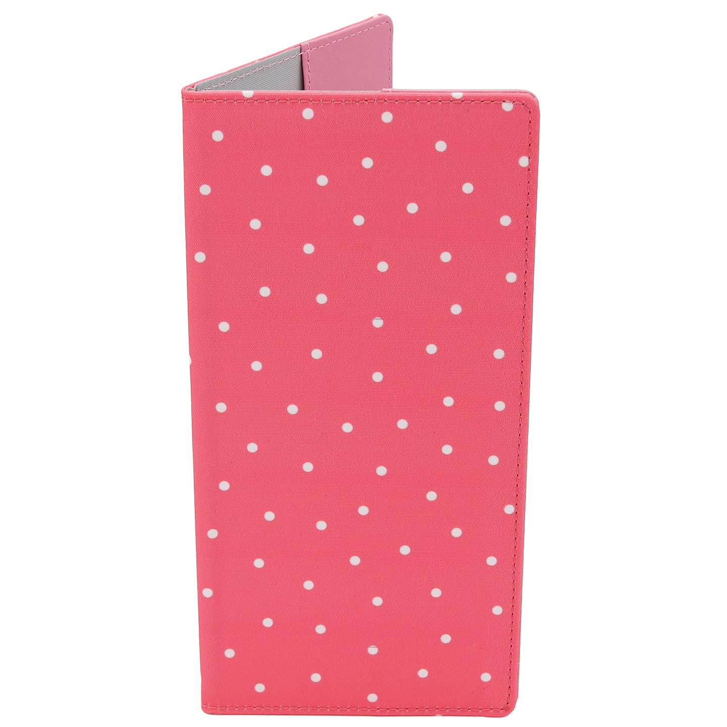 Oxrose Family Book Bag 10 x 21 cm Pink White Dots, Pink with white polka dots