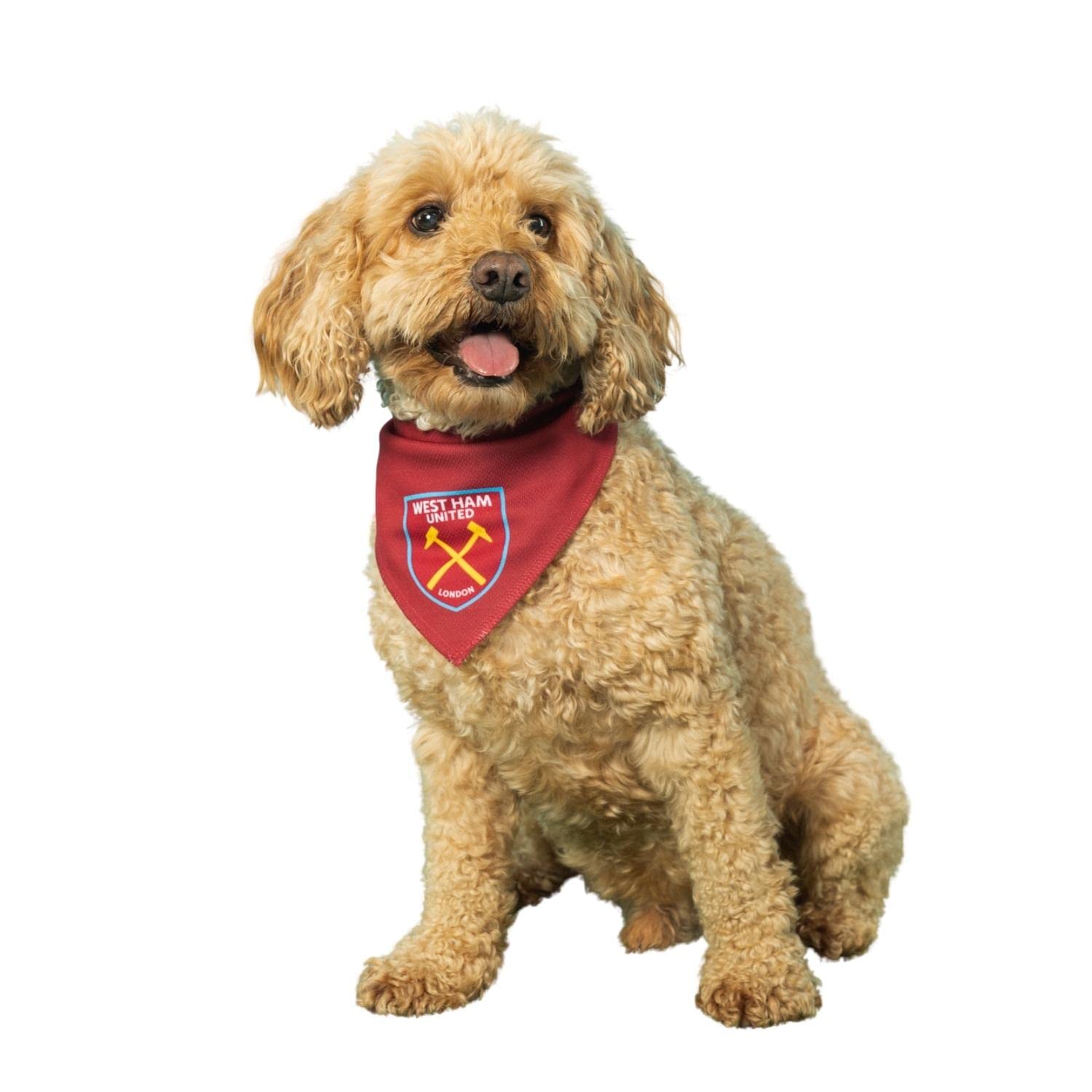 Dogsy Official West Ham Dog Bandana | Football Dog Bandanas | West Ham Gifts | Football Dog Accessories | Licensed West Ham Merchandise (Medium)