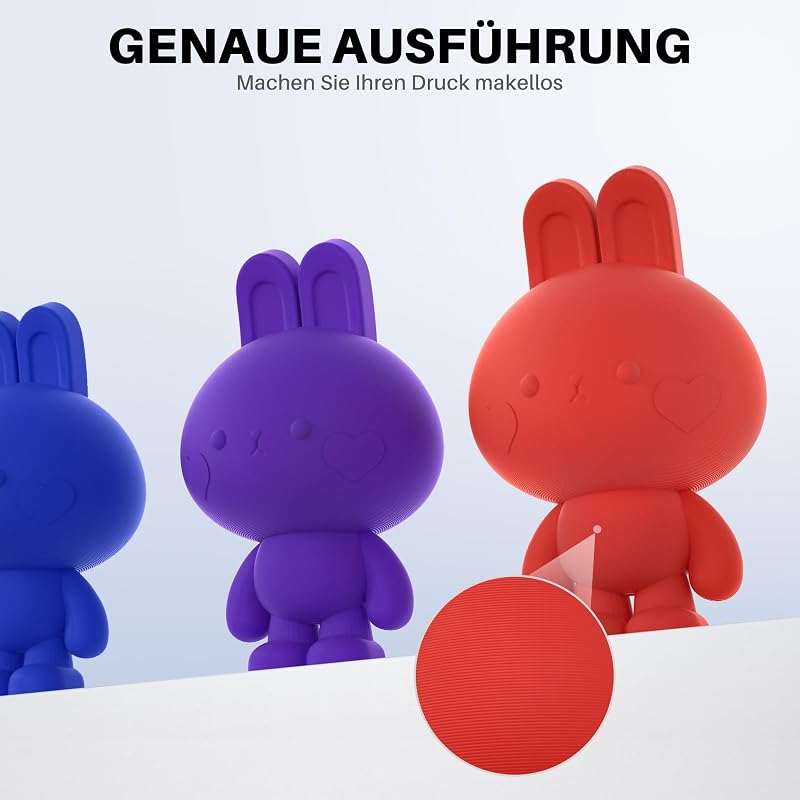 PLA+ Filament 1.75mm 4KG Schwarz/Weiß/Rot/Dunkelblau