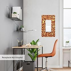Pznen Leopard Print Rocker Switch Plate Covers