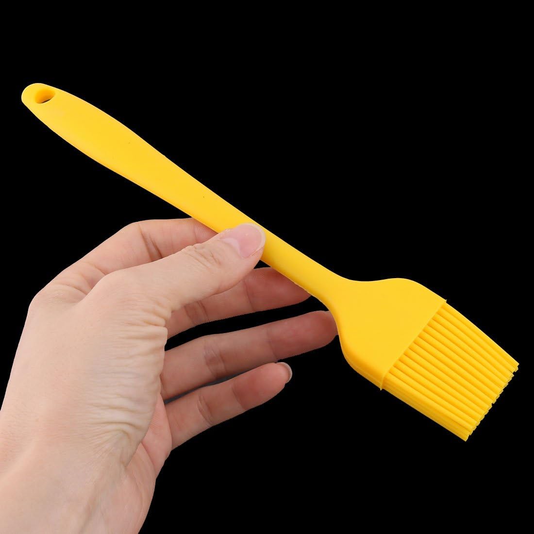 Sourcingmap Silicone Home Kitchen Cookie Cake Baking Tool Cream Oil Pastry Brush 2pcs Yellow - Image 5