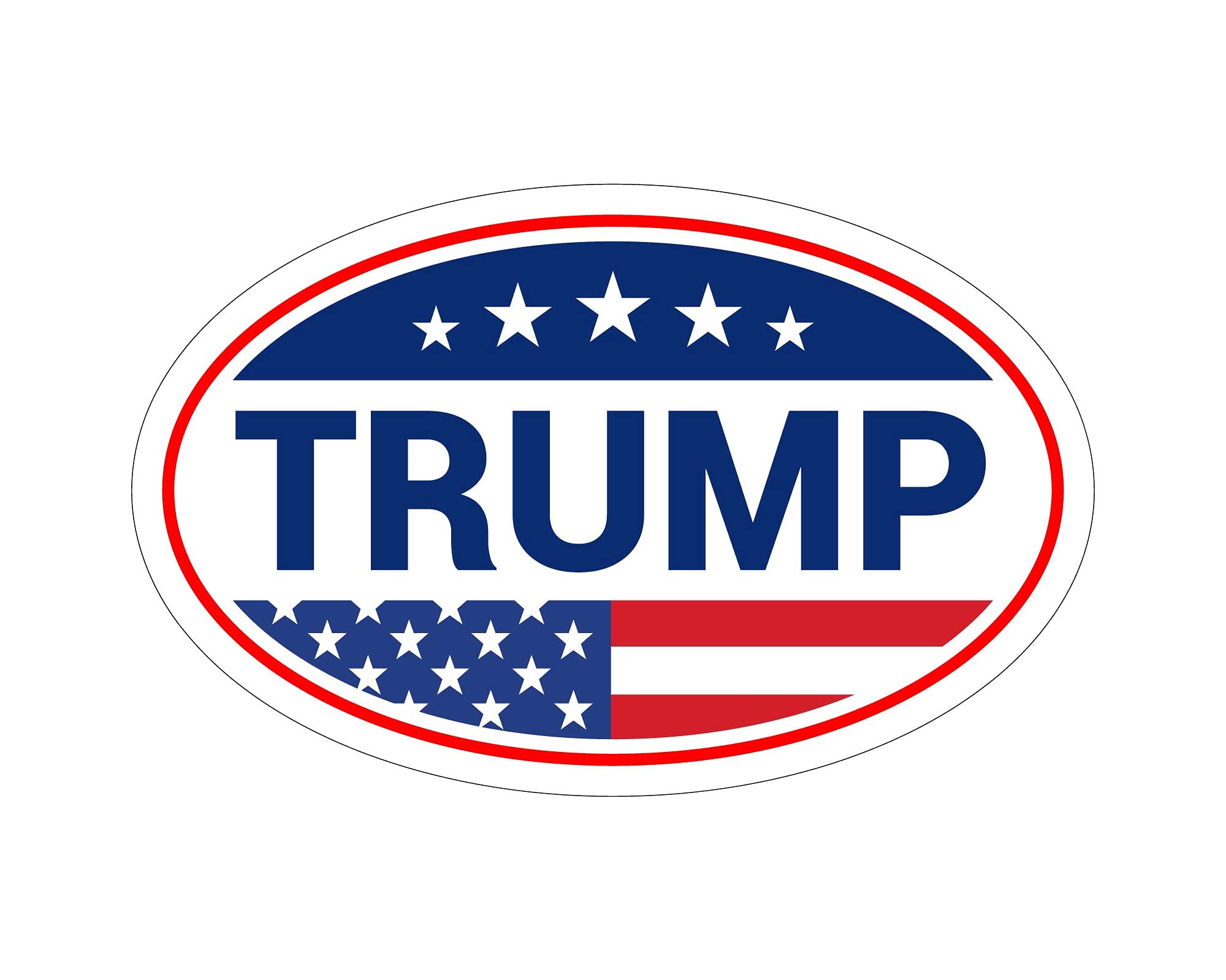 Photo 1 of *Oval Car Magnet* Trump Bumper Sticker Magnet O127