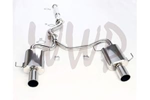 MVP AUTO PARTS Performance 3" Cat Back Exhaust Muffler System Kit Compatible With 05-09 Subaru Legacy GT Sedan 2.5L - Turbocharged Model Only