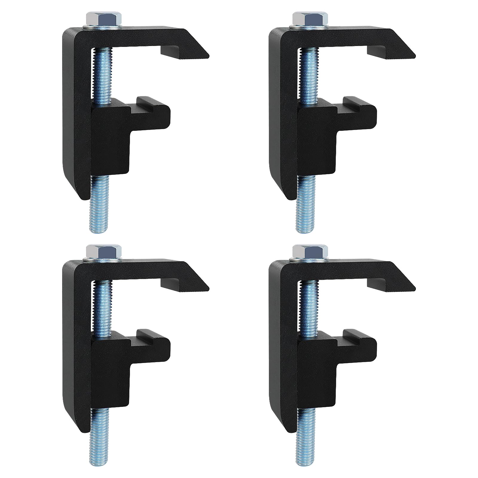 Photo 1 of QYMOPAY Track System Mounting Clamps for Camper Shell, Truck Topper, Tonneau Cover - Toyota Tacoma Tundra Truck Bed Cover - 4PCS Black