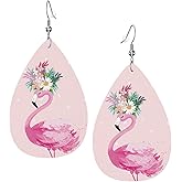 Faux Leather Earrings Teardrop Dangle Earrings PU Leaf Earring Lightweight For Women