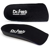 Dr. Foot's 3/4 Length Orthotic Inserts, Self-Adhesive Half Shoe Insoles for Flat Feet, Plantar Fasciitis, Fallen Arches, Over-Pronation, Heel Spurs, Feet Fatigue (X-Large)