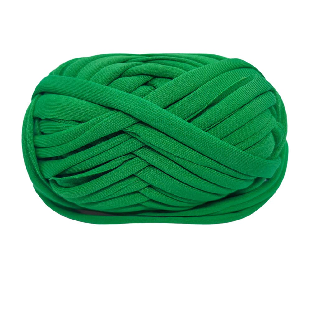 T-Shirt Yarn Knitting Yarn Fabric Crochet Cloth for Summer Hand DIY Bag Blanket Cushion Crocheting Projects 100g (#30 Dark Green)