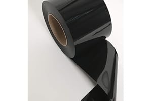 Aleco Clear-Flex II Vinyl Strip Curtain 12" W x 75' L, Smooth-Opaque (Black)