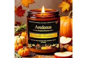 Fall Candle | Vanilla Pumpkin Scented Candle - Scented Candles for Autumn, 7oz Autumn Soy Candles with 50hr Burn Time, Holida