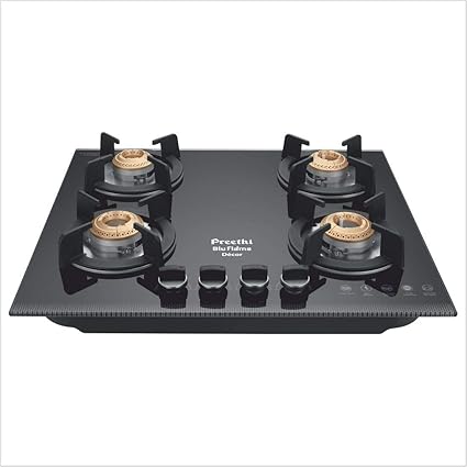 Buy Preethi Decor Hobs 4 Burner Auto Ignition Cooktop Black