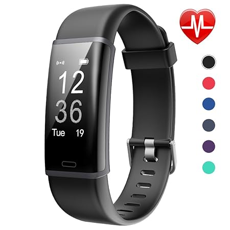 Lintelek Fitness Tracker HR Aktivität Tracker Fitness Armband mit integrierter Herzfrequenzmessung am Handgelenk IP67 Wasserd