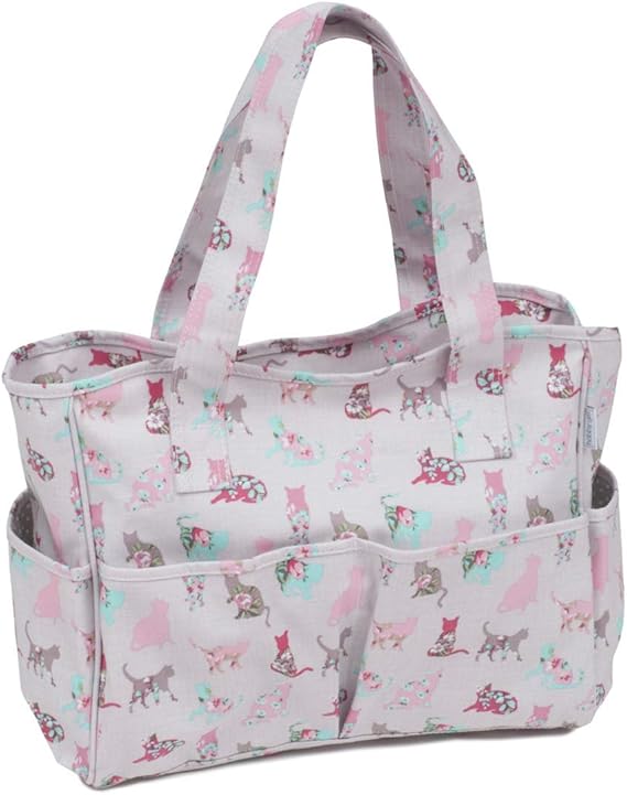 Hobby Gift Multiuse Craft Bag in Matt PVC, Knitting, Crochet and Craft Storage Bag for Everyday