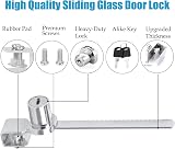Litensh Sliding Glass Door Lock with Key for Reptile Vivarium and Display view 5