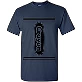 Feelin Good Tees Crayon Shirt for Women Men Kids | Costume for Halloween Party Unisex Matching Colorful Art Teacher T-Shirt