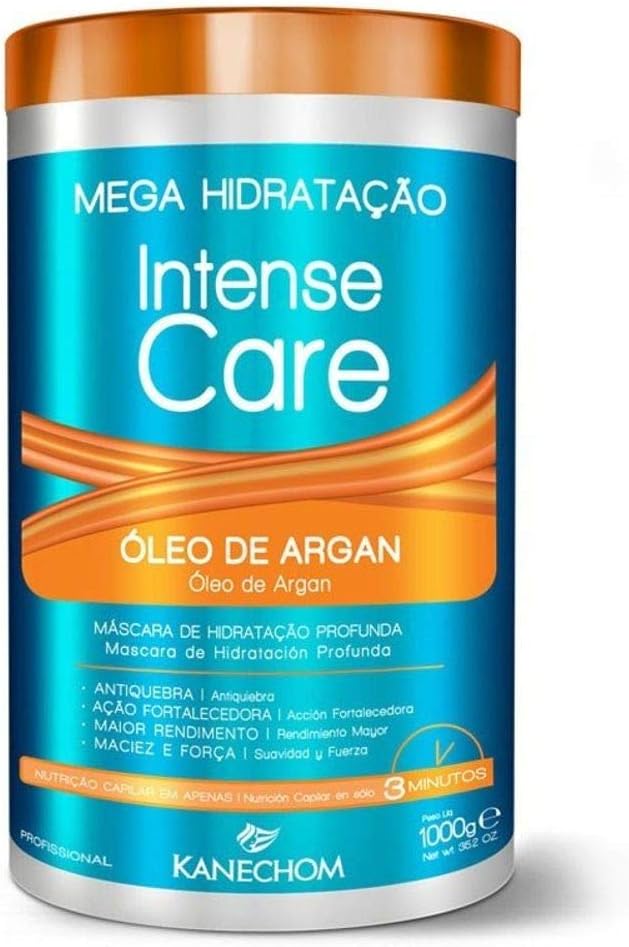 Kanechom Intense Care Hair Treatment with Argan Oil 35.2oz | Creme de Hidratação Intensa com Oleo de Argan 1kg