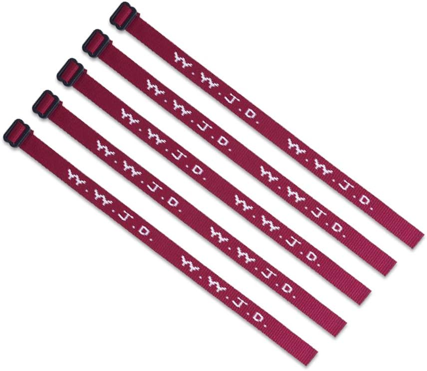 WWJD Gear(5) Pack - W.W.J.D. Bracelets - 22 Individual Colors to Choose from - Mix and Match (Maroon)