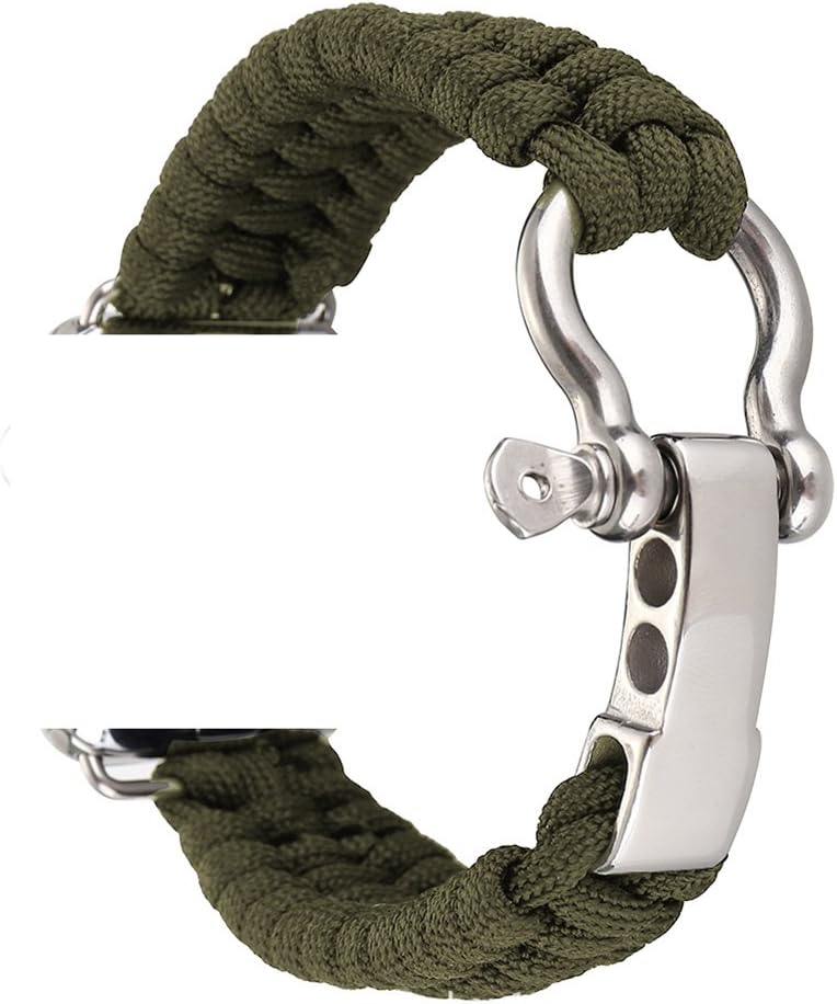 TOPSHION Soft Woven Nylon Watch Bands Replacement Strap with Metal Buckle Wristband for Apple Watch