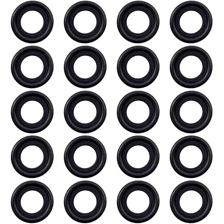 Amazon.com: UTSAUTO 12Pcs Rubber Oil Drain Plug Gaskets M12 Oil  