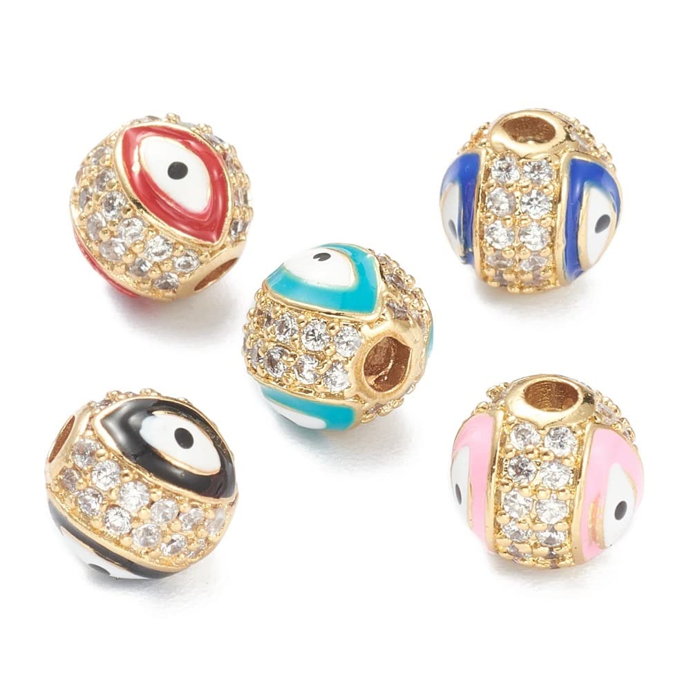 LiQunSweet 10 Pcs Charming Micro Pave Cubic