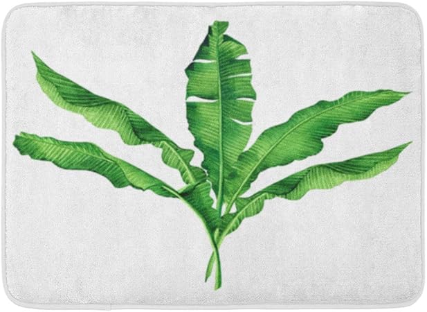 Kinhevao Helle Blumenmuster Badematte, Badematte Teppich Aquarell Grüne