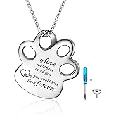 YOTHIWAD Urn Necklace for Ashes Paw Cremation Jewelry Urn for Ashes Stainless Steel Memorial Locket Ashes Necklace for Women