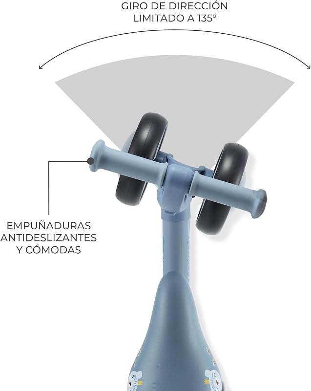 Cutie Flash Bicicleta de aprendizagem para crianças, sem pedais, rodas com luzes LED, design moderno, construção segura, para crianças a partir de 1 ano
