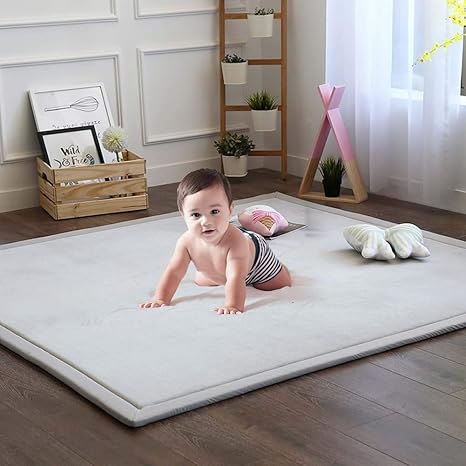 Baby Play Mat Soft Play Rugs For Boys Girls Infant Baby Toddler Nursery Thick Grey Rug For Living Room Playroom Classroom Nursery And Dormitor