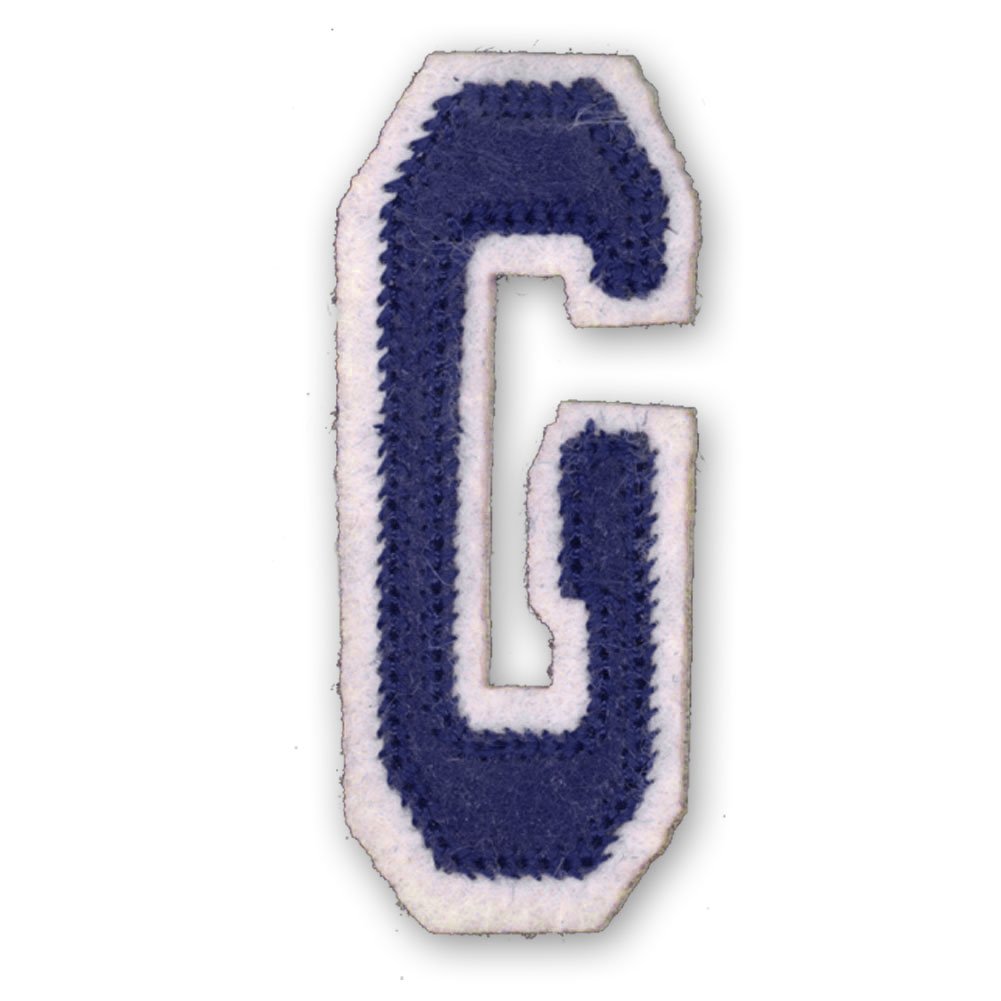 Varsity College Style Letters Blue With White Border Jackets And Many More Items Uk 6 B 60mm Hoodies Great For Personalising T Shirts Applique Varsity Letters B 1 Per Letter Arts