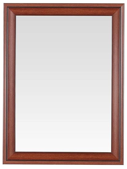 Creative Arts n Frame Brisk Brown Fiber Wood Framed Wall Mirror || Size - 15 x 21 inch || Solid Premium Black Water Resistant Synthetic Fiber Wood Made ||