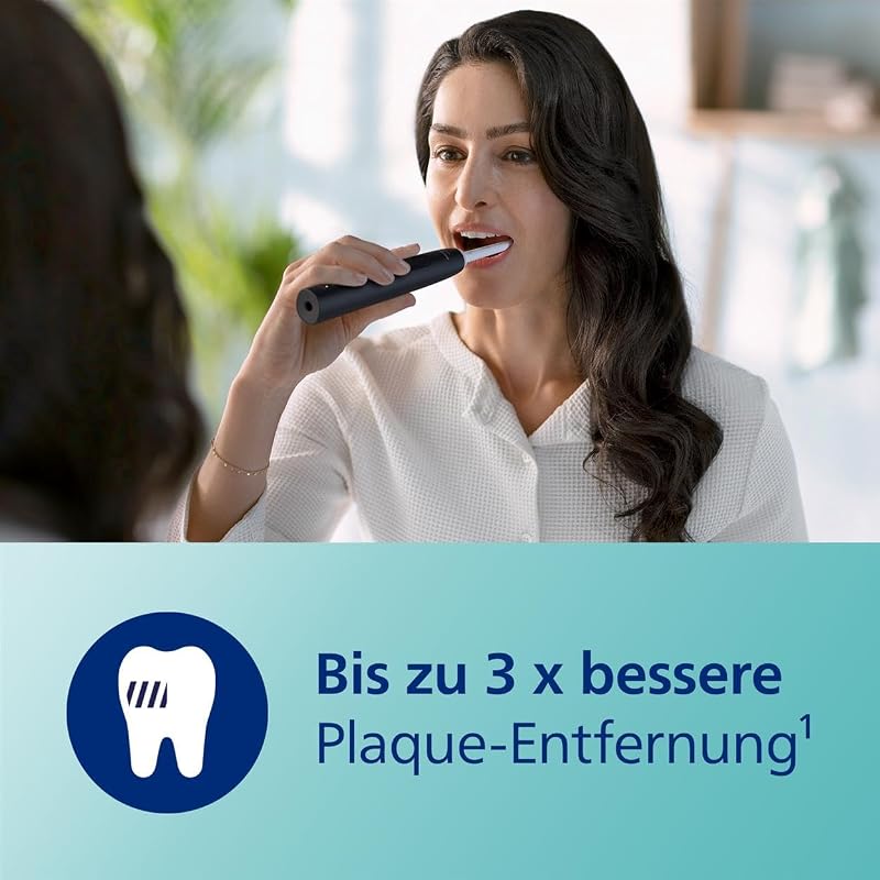 Sonicare 3100 elektrische Zahnbürste, Schallzahnbürste, Andruckkontrolle und Timer, Reiseetui, Schwarz, HX3673/14