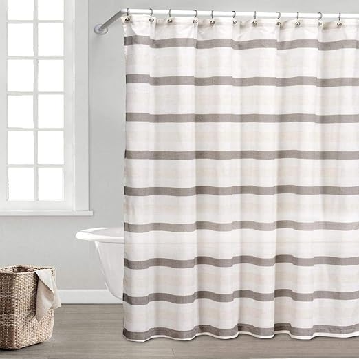 Amazon Com Duck River Textile Akua Striped Fabric Shower Curtain