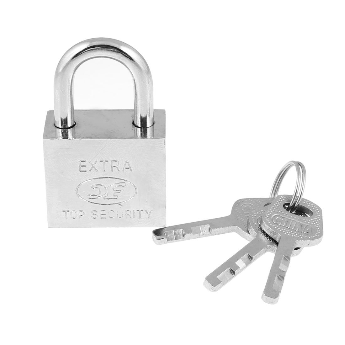Sourcingmap Cabinet Locking 30mm Wide Silver Tone Metal Padlock 2" Height with 3 Keys