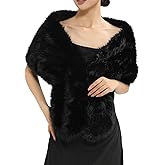 Fur Collar Scarf for Women Faux Fur Scarves Neck Shrug for Fall Winter Coat Dress