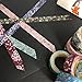 Floral Washi Tape 10m Long Each Roll Decorative Masking Tape Japanese Paper Tapes Fabric Tape for Arts and Crafts, DIY Projects, Scrapbooks, Calendar, Bible Journaling and Gift Wrapping