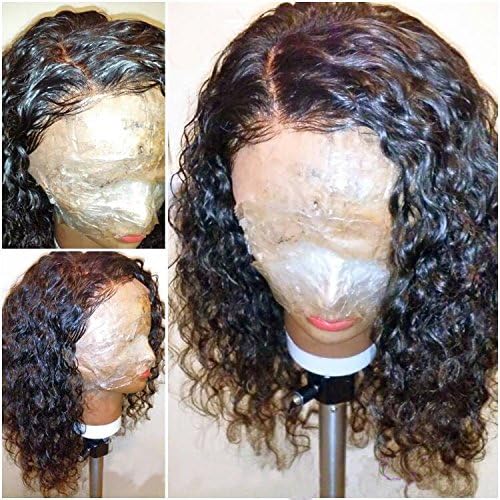 Lace Front Wigs for Black Women Pre Plucked Curly Brazilian Virgin Hair 150% Density Lace Front Wig with Baby Hair (18 inch 150density, Lace Front Wig)