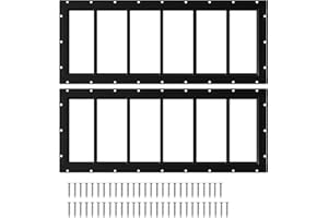 NeatiEase 2 Pack Shed Windows 10"x35", Transom Window Fixed Design with Tempered Glass for Playhouses, Sheds, Garage and Chicken Coops (Black)