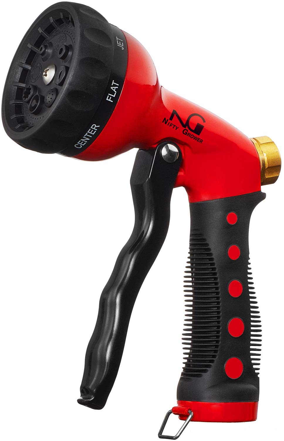 Nifty Grower HeavyDuty Metal Garden Hose Nozzle Water Hose Nozzle with 8 Adjustable Watering