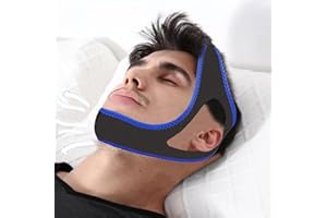 OCVCEBI Updated Anti Snoring Chin Strap for cpap Users,Anti Snore Device,Chin Strap for Sleeping,Adjustable & Breathable Chin Strips, Effective Stop Snoring Chin Strap to Keep Mouth Closed and Reduce Snoring