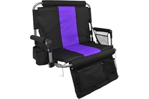 AOOXIMI Stadium Seats for Bleachers with Back Support, Bleacher Seats with Backs and Cushion Wide, Stadium Chairs with Cup Holders, Mesh Bags and Hide Hooks, Basketball Football Bench Seats