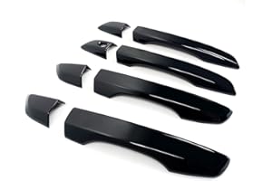 BENXUTO Door Handle Covers Trim Compatible With 10th Gen Honda Civic Sedan Hatchback Coupe Type R 2016 2017 2018 2019 2020 2021 Exterior Door Handles without smart Entry keyhole Glossy black Car Decoration