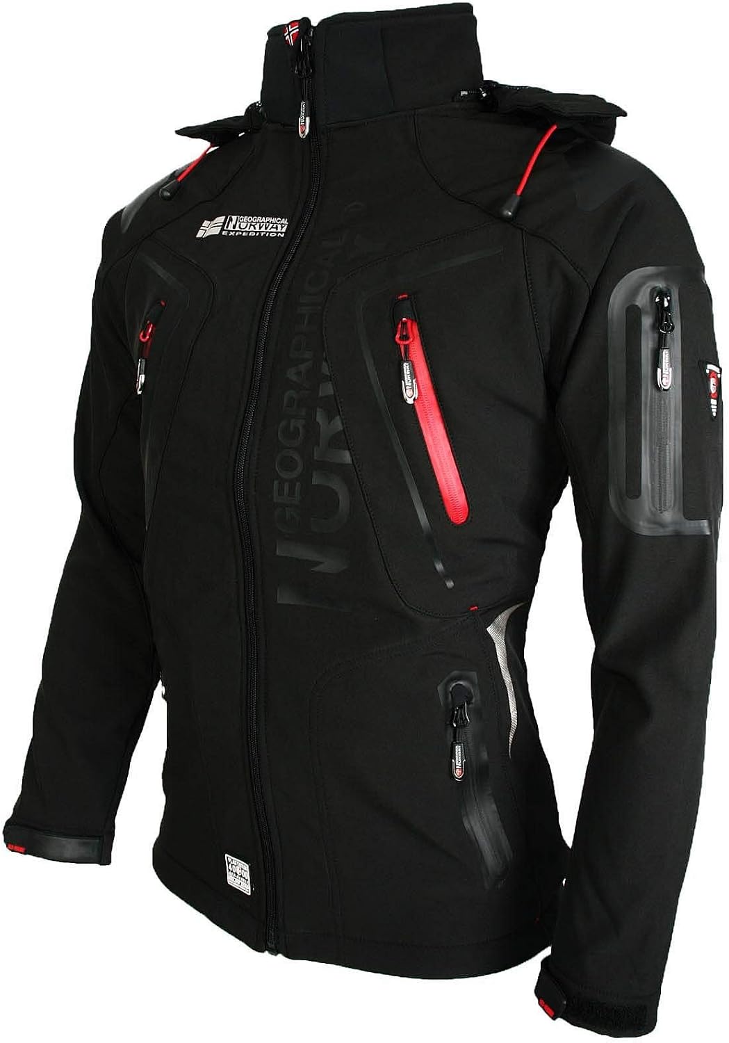 Geographical Norway Men's Softshell Functional Outdoor Jacket Water-Resistant - Black, XL - Image 5