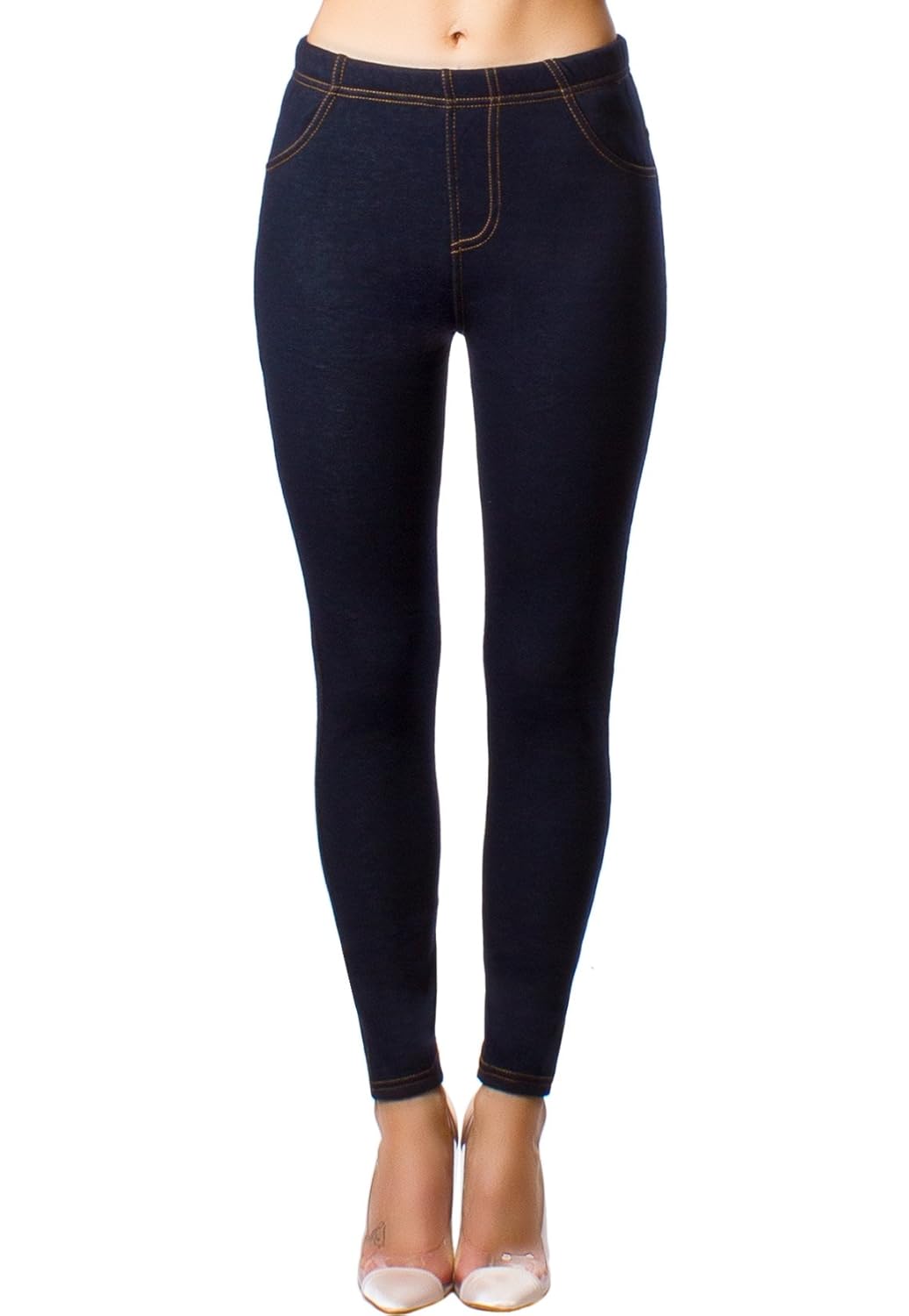 qraftink women's jeggings (blue,large)