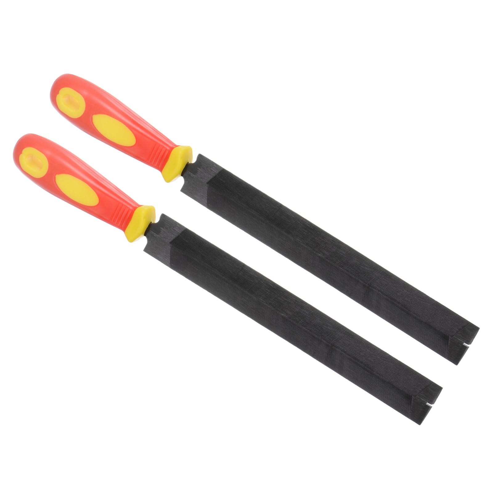 CoCud Metal Feather Shaped Taper Files File, 8" Blade Length 310x28mm, T12 Bearing Steel Cut Mill Hand Rasp with Non-Slip Handle - (Applications: for Wood, Metal, Plastic), 2Pieces