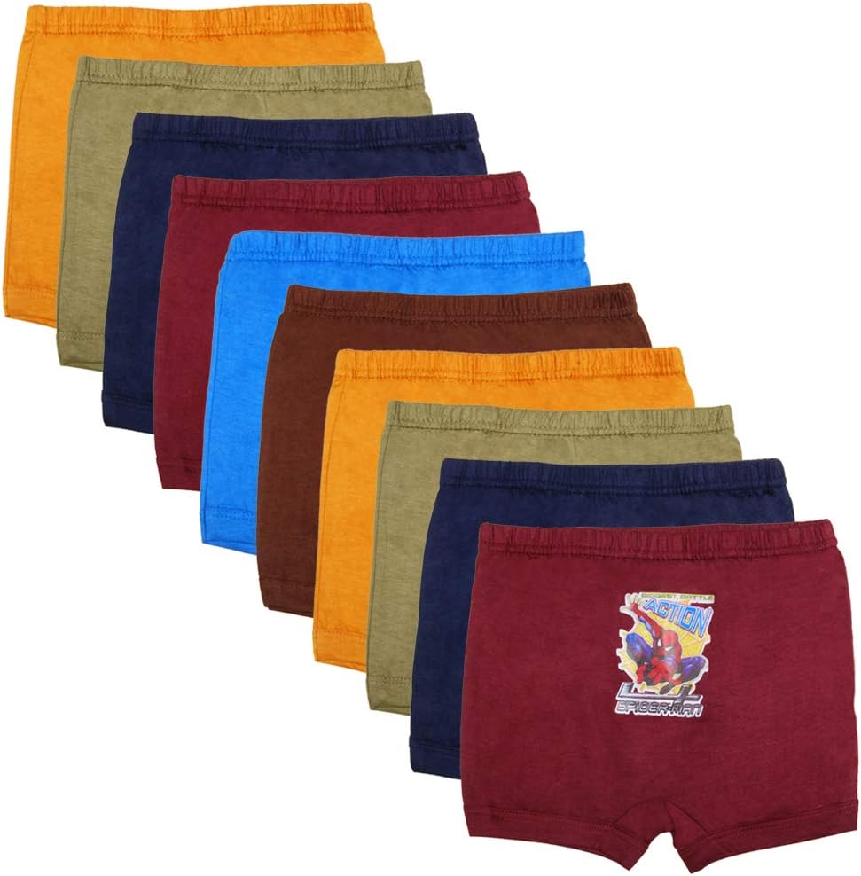 Kids Basket Cartoon Baby Boys and Girls Cotton Brief Panty Innerwear Drawer Combo Pack of 10 Pc