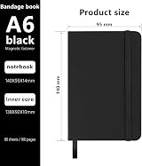 Lefute A6 Notebooks Pocket Journal 160 Pages PU Hardback Orange 80 Sheets view 2