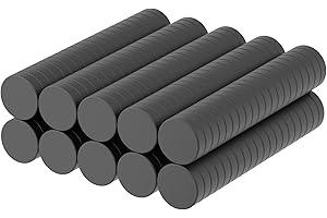 AplysiaTech C8, 3/4" (19.5mm) x 3/16" H - 200 Pack, Ceramic Round Magnets for Crafts.0.75 Inch Small Ferrite Magnet Perfect for Fridge, DIY, Building, Scientific, Craft, Office,Strong Curtain Magnets