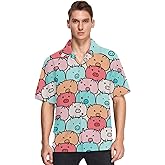 visesunny Modern Men's Hawaiian Shirt Short Sleeve Casual Button Down Tropical Summer Beach Aloha Shirts Unisex S-XXXL