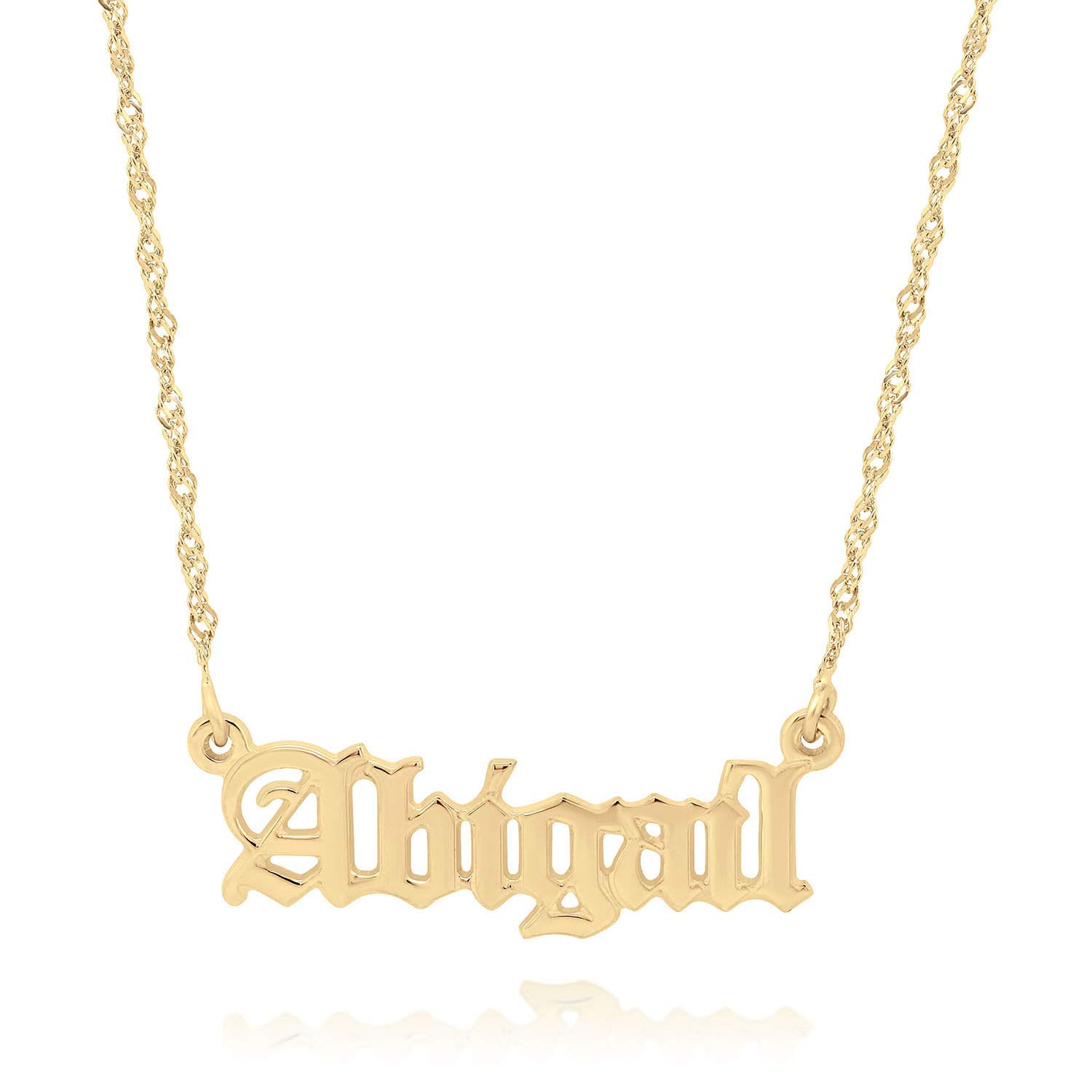 Fresh Personalized Gothic Name Necklace 