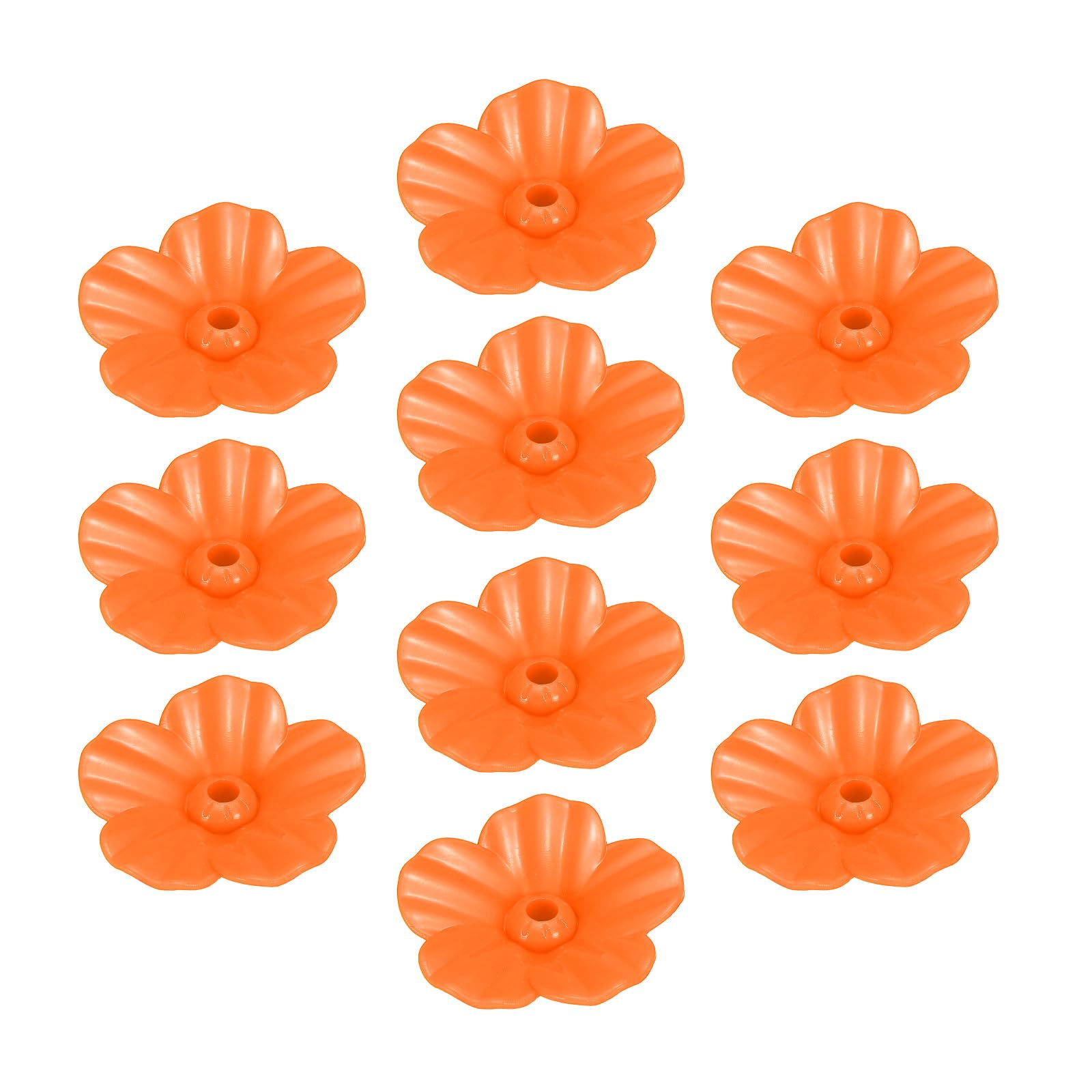 PATIKIL 1.2 Inch Hummingbird Feeder Replacement Flowers, 10 Pack Bird Feeder Flowers Hummingbird Feeding Ports Feeders for Outdoors Hanging Feeders, Orange